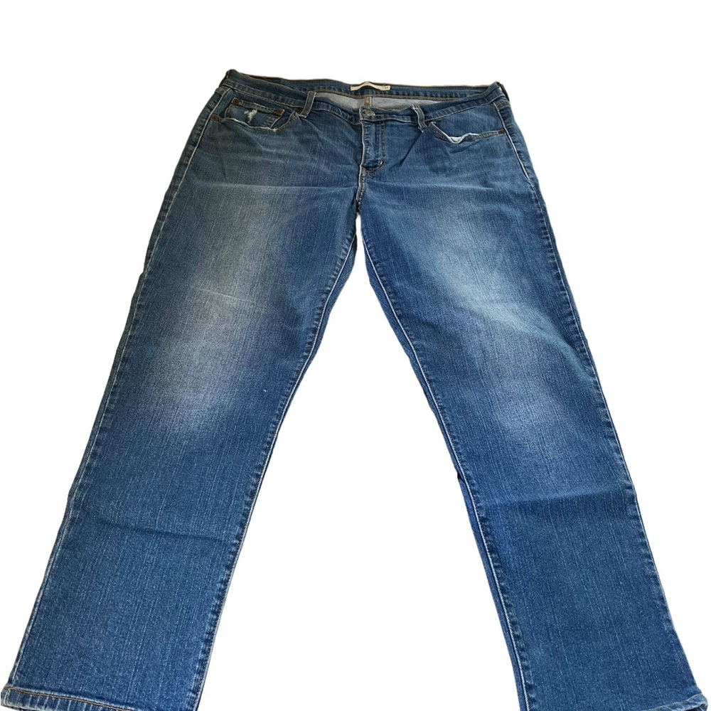 👖LEVI’S Mid Rise Boyfriend Distressed Jeans WOMEN’S Tag Size 32 Measured 30x27